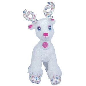 Build A Bear 2019 BAB Glitzen the 18” White sparkly Reindeer Collectable Plush